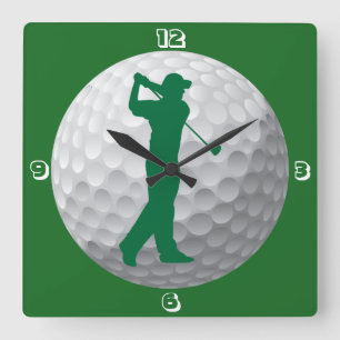 Cuadrado Reloj de bola de golf