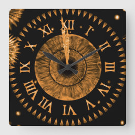 Cuadrado Reloj de Bronce de Medianoche