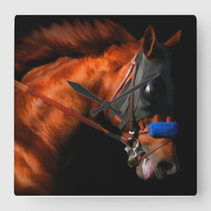 Cuadrado Reloj de caballo de carreras