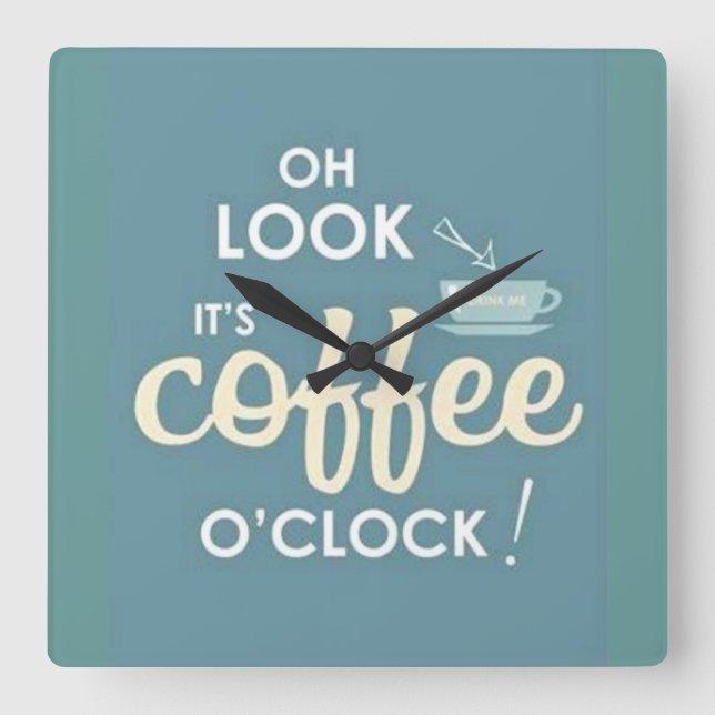 Cuadrado reloj de café (Anverso)