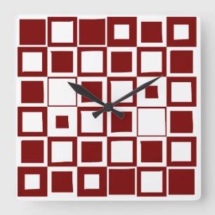Cuadrado Reloj de caja roja