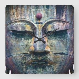 Cuadrado Reloj de cara de Buda