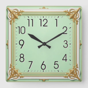 Cuadrado Reloj de Casa de Moneda Art Déco