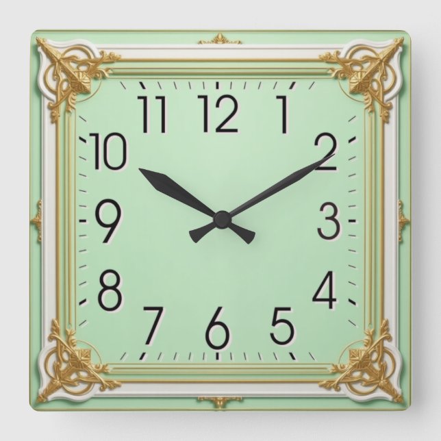 Cuadrado Reloj de Casa de Moneda Art Déco (Anverso)