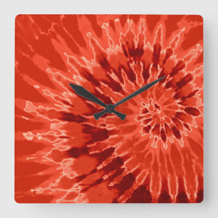 Cuadrado Reloj de centeno de la espiral del Naranja quemado