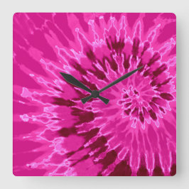 Cuadrado Reloj de centraje de espiral magenta