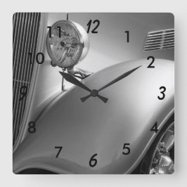 Cuadrado Reloj de coche clásico