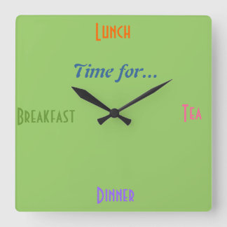 Cuadrado Reloj de cocina~Un regalo para el restaurante gour