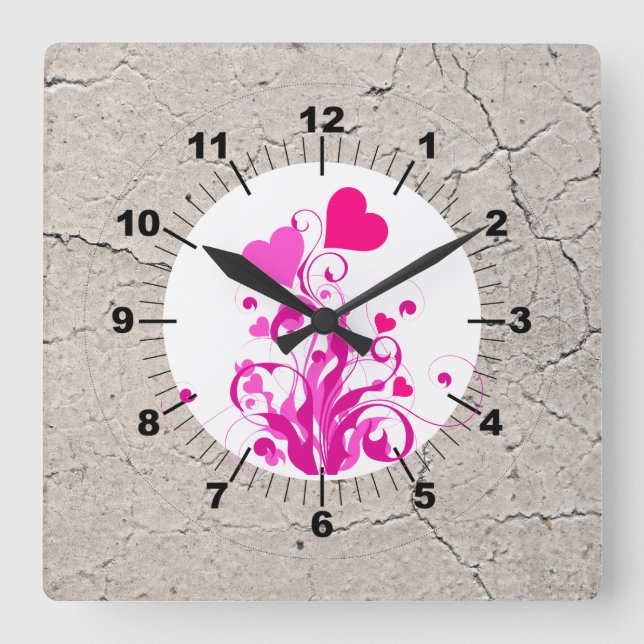 Cuadrado Reloj de corazón (Anverso)