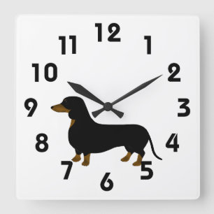 Cuadrado Reloj de Dachshund