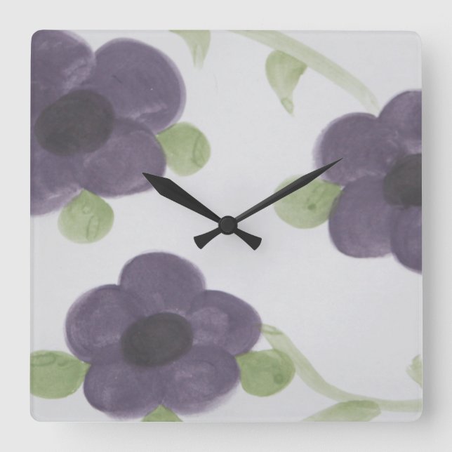 Cuadrado Reloj de diseño (Anverso)