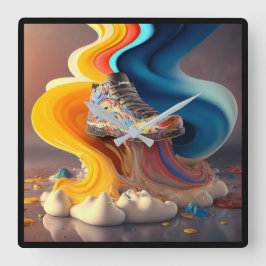 Cuadrado Reloj de dulces divertidos y coloridos