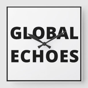 Cuadrado Reloj de eco global