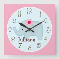 Reloj de elefante de la selva Lollipop personaliza