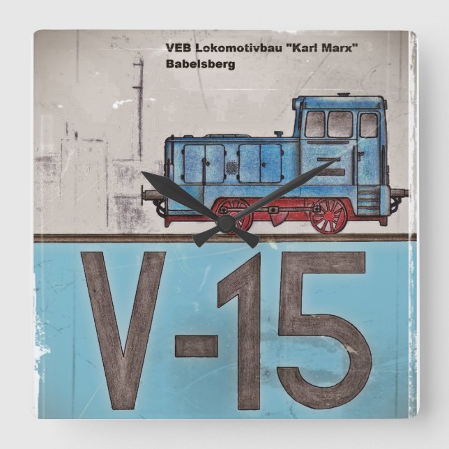 Cuadrado Reloj de ferrocarril (Anverso)