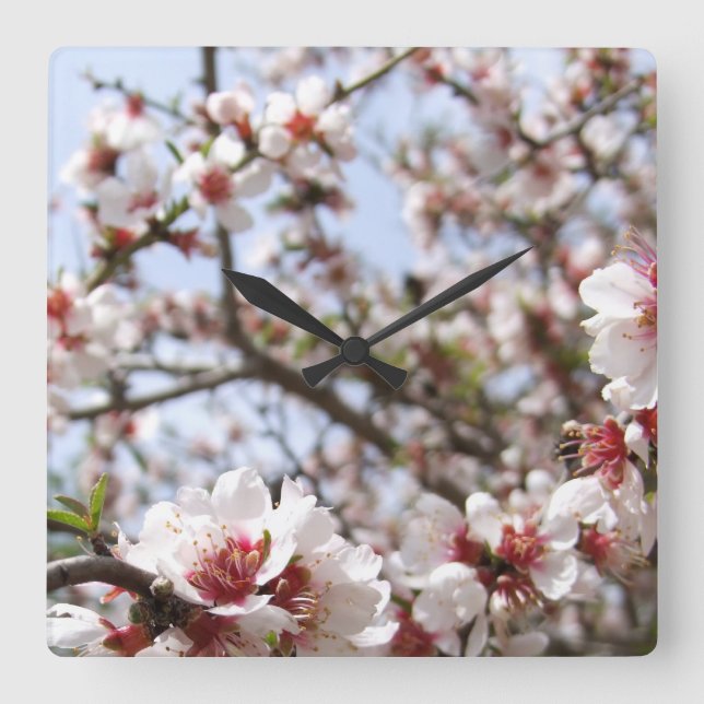 Cuadrado Reloj de flores (Anverso)