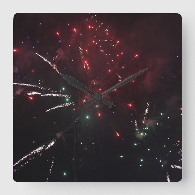 Cuadrado Reloj de Fuegos Artificiales (Anverso)