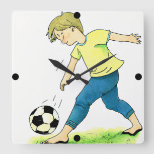 Cuadrado Reloj de fútbol infantil