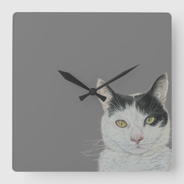 Cuadrado Reloj de gato (Anverso)