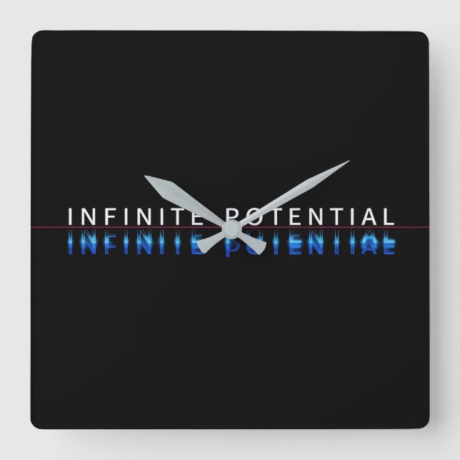 Cuadrado Reloj de Glitch de Potencial Infinito (Anverso)