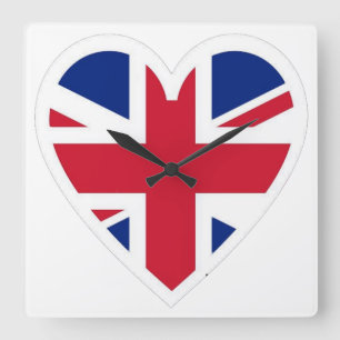 Cuadrado Reloj de Gran Bretaña Union Jack