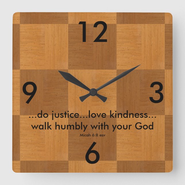 Cuadrado Reloj de guiones (Anverso)