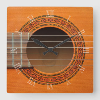 Cuadrado Reloj de guitarra clásico