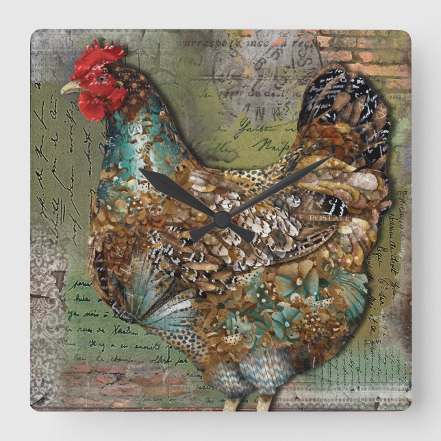 Cuadrado Reloj de Hen de París (Anverso)