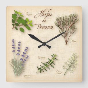 Cuadrado Reloj de Herbes de Provence