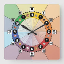 Reloj de horario escolar ligero para niños (cuadra