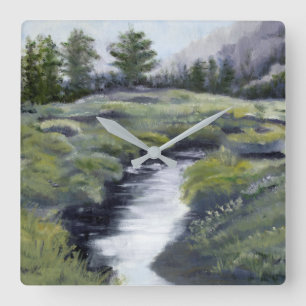 Cuadrado Reloj de humedales costeros