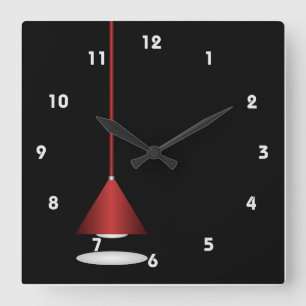 Cuadrado Reloj de ideas brillante