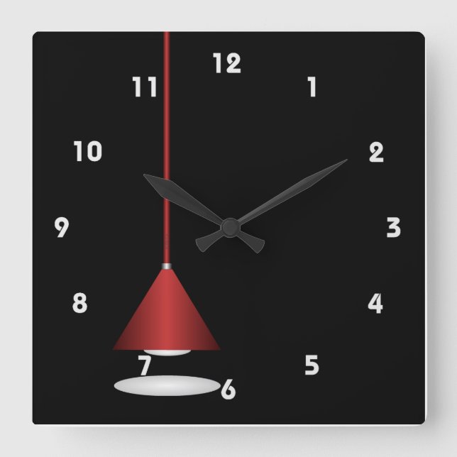 Cuadrado Reloj de ideas brillante (Anverso)