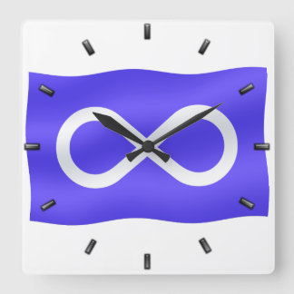 Cuadrado Reloj de la bandera de Metis Primer Bandera de la