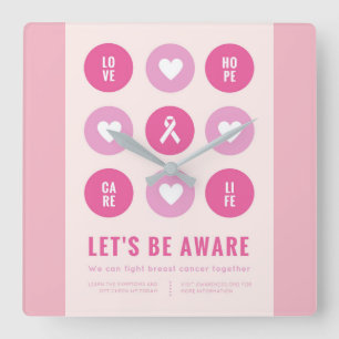 Cuadrado Reloj de la conciencia del cáncer de pecho