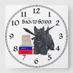 Cuadrado Reloj de la Escuela del Terrier Escocés