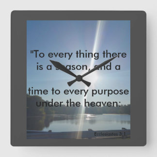 Cuadrado Reloj de la estación y de tiempo