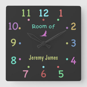 Cuadrado Reloj de la habitación del Personalizado Chalk de