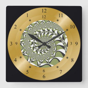 Cuadrado Reloj de la máquina del tiempo~Agujero de la pared