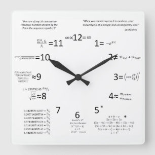 Cuadrado Reloj de la matemáticas