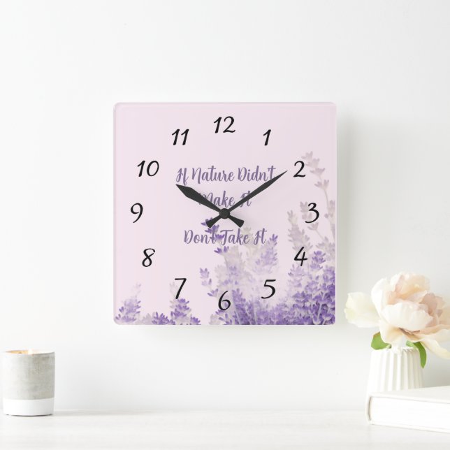 Cuadrado Reloj de la Naturaleza (Hogar)