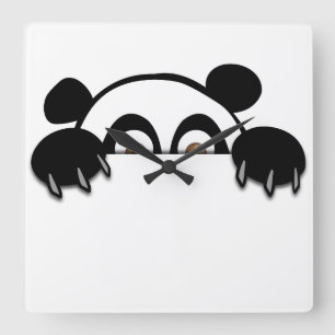 Cuadrado Reloj de la panda