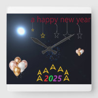 Reloj de la pared de Año Nuevo