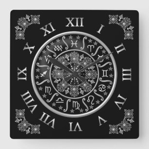 CUADRADO RELOJ DE LA PARED DE ASTROLOGÍA
