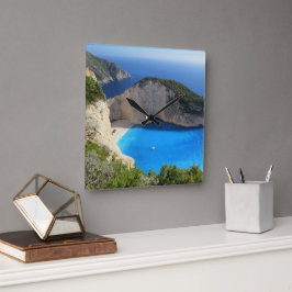 Cuadrado Reloj de la pared de la naturaleza