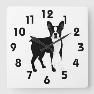 Cuadrado Reloj de la pared del terror de Boston