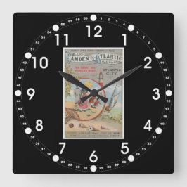Cuadrado Reloj de la pared ferroviaria de Camden y Atlantic