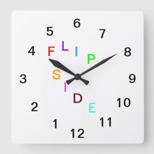 Cuadrado Reloj de la parte negativa