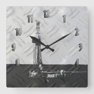Cuadrado Reloj de la plataforma de perforación (con