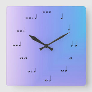 Cuadrado Reloj de las notas musicales